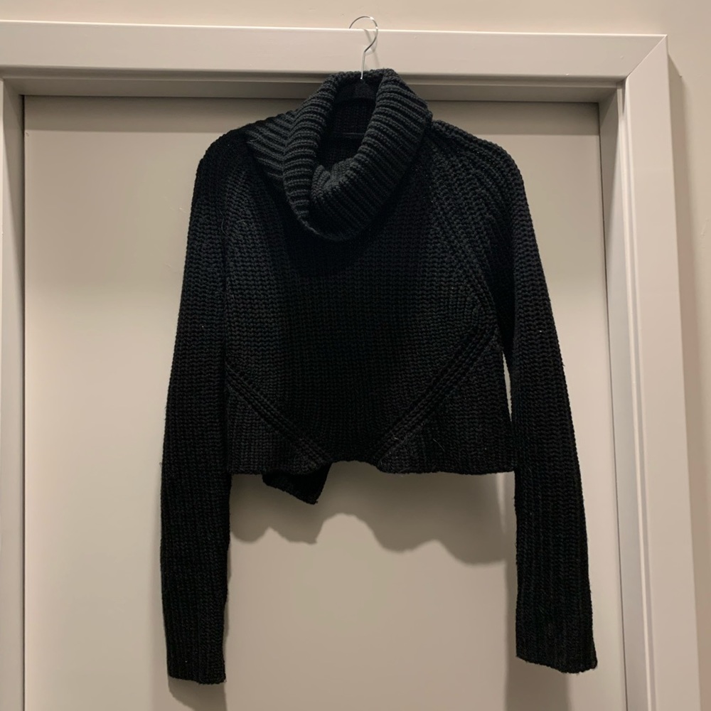 Cropped Open Back Sweater
